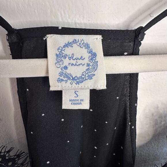 Anthropology Blue Rain black white polka dot cami size small - Picture 5 of 6